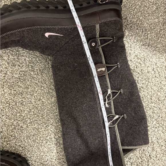 Nike Valenka Wool Soft Grey Winter Sherpa Lined Boots Size 7 - Picture 8 of 13